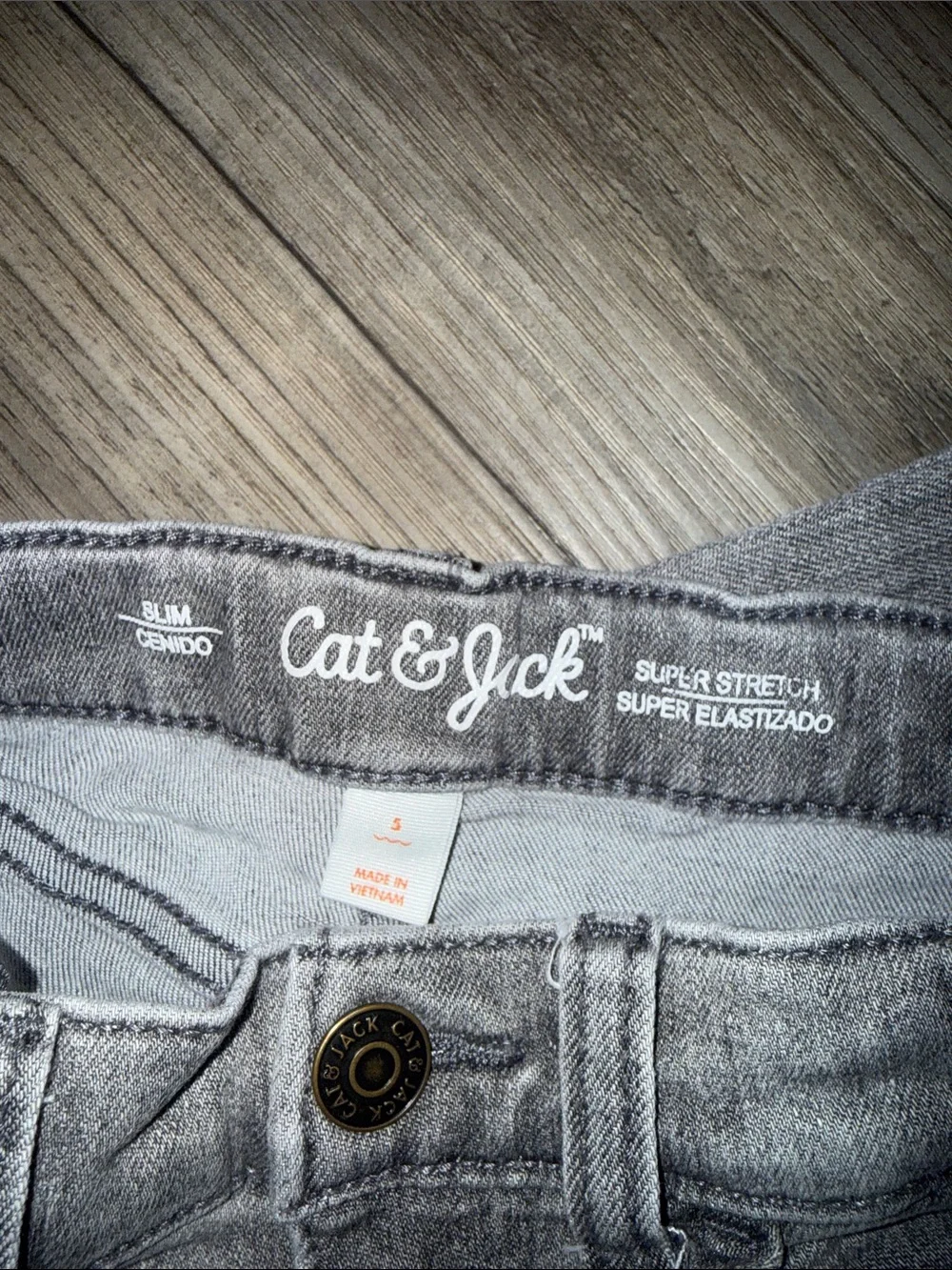 BUNDLE of 3– Cat & Jack Boys Denim Jeans Set - Dark Blue, Light Blue & Gray